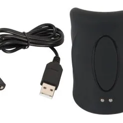 Rebel Verwarmende En Vibrerende Stroker - Zwart -Buttpluggs Winkel verwarmende en vibrerende stroker zwart kabel