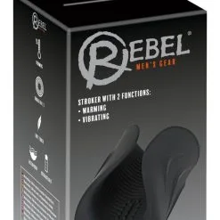 Rebel Verwarmende En Vibrerende Stroker - Zwart -Buttpluggs Winkel verwarmende en vibrerende stroker zwart verpakt