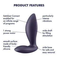 Satisfyer Power Buttplug Met App-bediening -Buttpluggs Winkel vibrating anal plug app satisfyer connect power plug 6