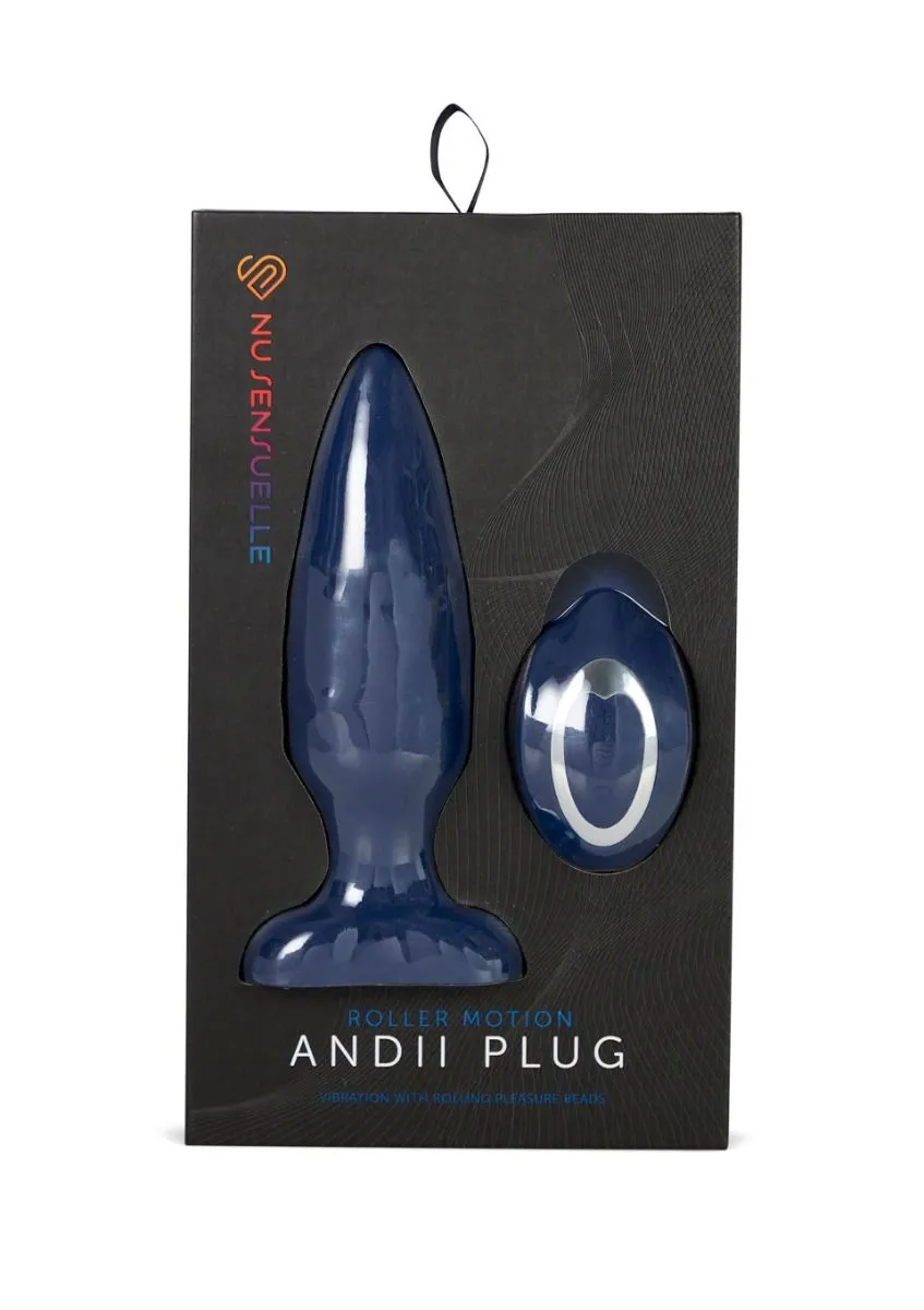 Nu Sensuelle Vibrerende Buttplug Andii Roller Motion - Blauw 4 Nu Sensuelle Vibrerende Buttplug Andii Roller Motion - Blauw - Afbeelding 2