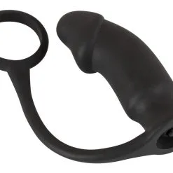Black Velvets Vibrerende Cockring Met Buttplug