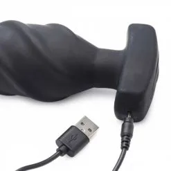 XR Brands Prostatic Play Vibrerende Buttplug The Driller* -Buttpluggs Winkel vibrerende buttplug the driller usb