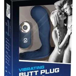 You2Toys Vibrerende Buttplug Met Afstandsbediening - Blauw* -Buttpluggs Winkel vibrerende buttplug met afstandsbediening blauw verpakking