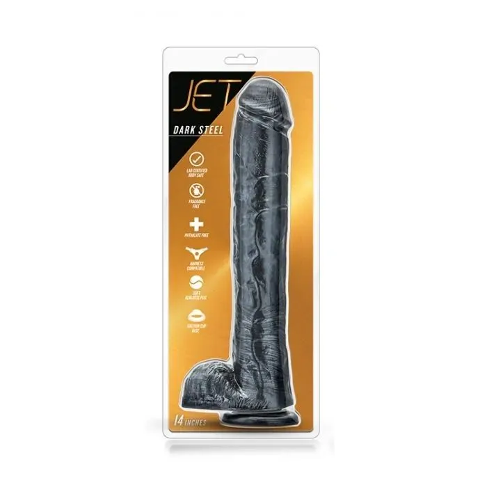 Blush XXL Dildo Jet Dark Steel Carbon 35 Cm 8 Blush XXL Dildo Jet Dark Steel Carbon 35 Cm - Afbeelding 6