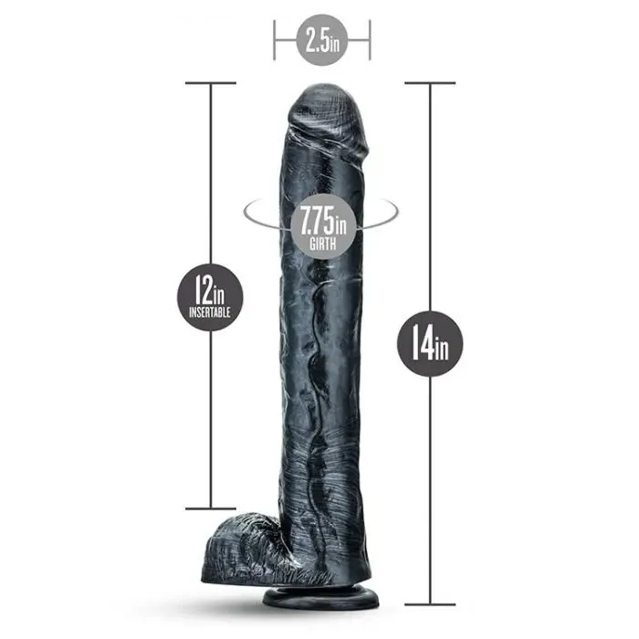 Blush XXL Dildo Jet Dark Steel Carbon 35 Cm 7 Blush XXL Dildo Jet Dark Steel Carbon 35 Cm - Afbeelding 5