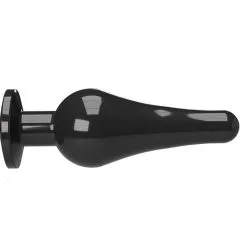 ToyJoy Jewellery Buttplug Met Siersteen - Blauw -Buttpluggs Winkel zwarte rvs buttplug zijkant